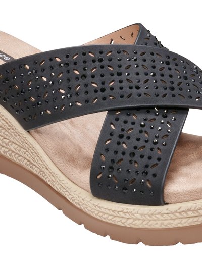 GC SHOES Malia Black Wedge Sandals product