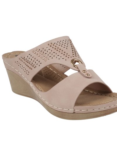 GC SHOES Marbella Blush Wedge Sandals product