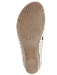 Marbella White Wedge Sandals