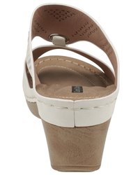 Marbella White Wedge Sandals