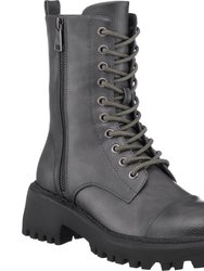 McKay Black Lace-Up Boots - Black