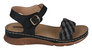 Millis Black Comfort Flat Sandals