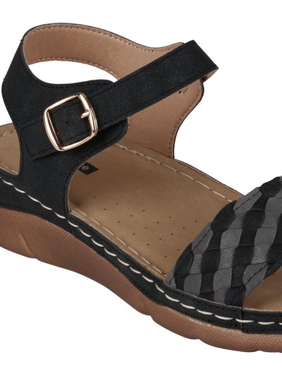 GC SHOES Millis Black Comfort Flat Sandals product