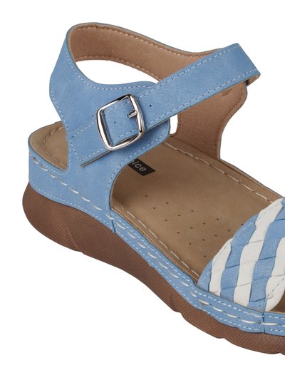 GC SHOES Millis Blue Comfort Flat Sandals product