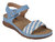 Millis Blue Comfort Flat Sandals - Millis Blue