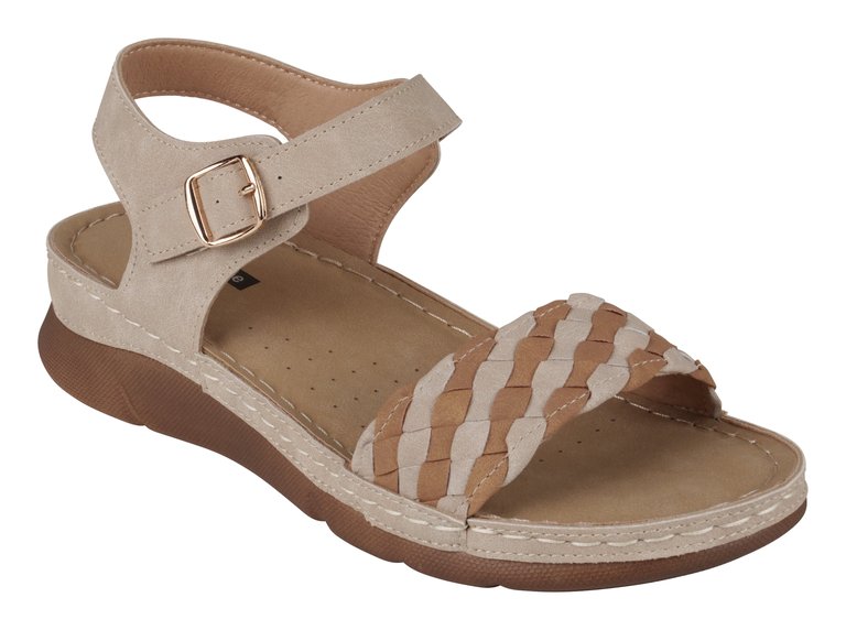 Millis Nude Comfort Flat Sandals - Millis Nude