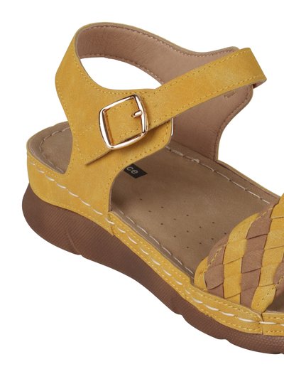 GC SHOES Millis Yellow Comfort Flat Sandals product