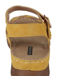 Millis Yellow Comfort Flat Sandals