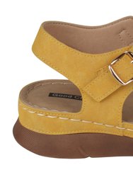 Millis Yellow Comfort Flat Sandals