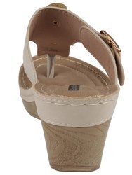 Narbone Natural Wedge Sandals