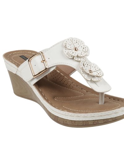 GC SHOES Narbone White Wedge Sandals product