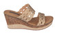 Nicole Gold Wedge Sandals