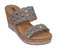 Nicole Pewter Wedge Sandals - Pewter