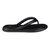 Parisa Black Thong Slide Flat Sandals - Black