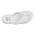 Parisa White Thong Slide Flat Sandals