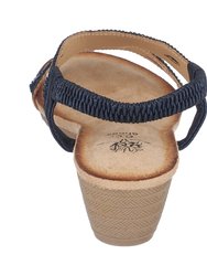 Pelle Blue Wedge Sandals