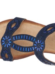 Pelle Blue Wedge Sandals