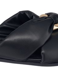 Perri Black Flat Sandals