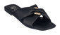 Perri Black Flat Sandals - Black