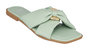 Perri Green Flat Sandals - Green