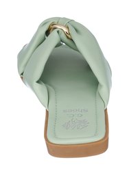 Perri Green Flat Sandals