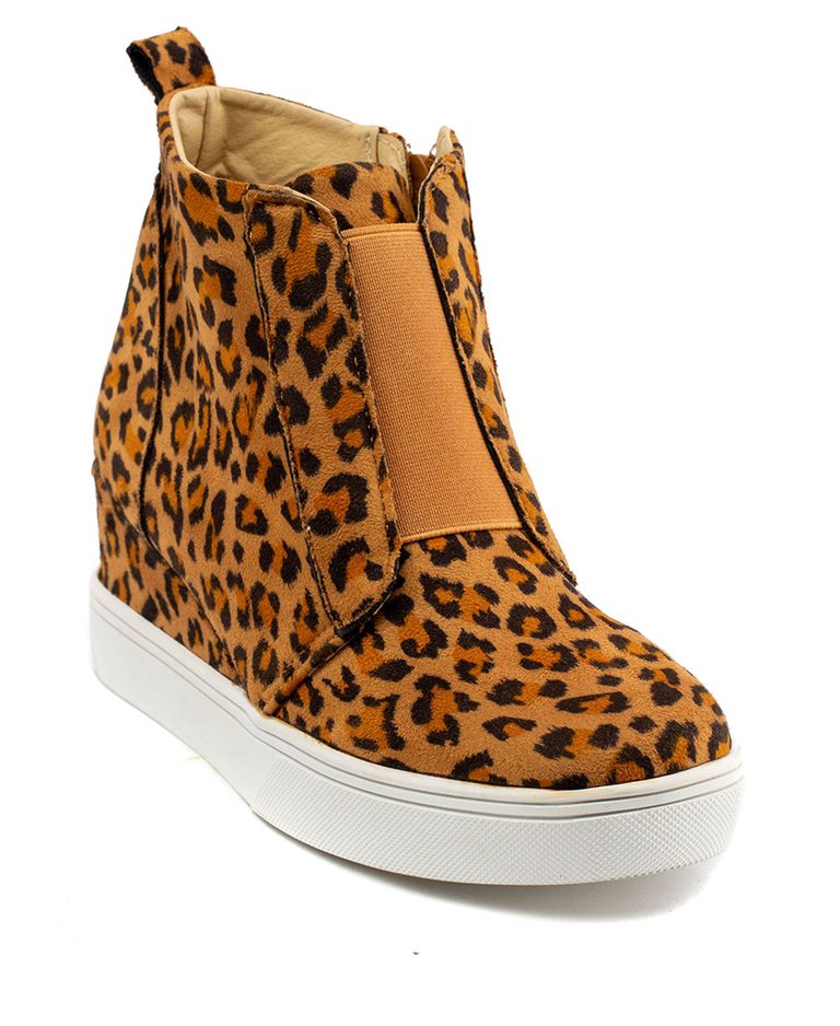 Raja Wedge Leopard Sneaker - Leopard