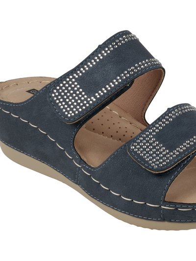 GC SHOES Rea Navy Wedge Sandals product