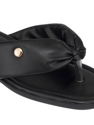 Reid Black Flat Sandals - Black