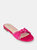 Rihanna Fuschia Flat Sandals - Fuschia