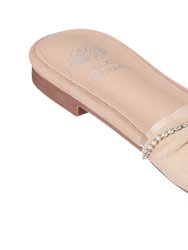 Rihanna Nude Flat Sandals - Nude