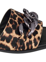 Rina Leopard Flat Sandals