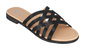 Sage Black Flat Sandals - Black