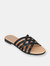 Sage Black Flat Sandals - Black