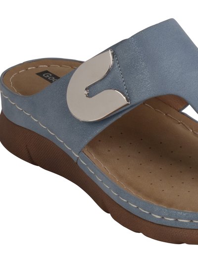 GC SHOES Sam Blue Thong Flat Sandals product