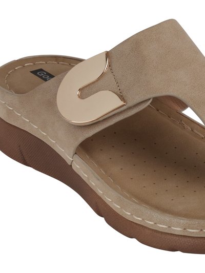 GC SHOES Sam Gold Thong Flat Sandals product
