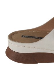 Sam White Thong Flat Sandals