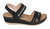 Samar Black Wedge Sandals