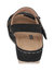 Samar Black Wedge Sandals