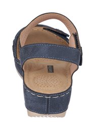 Samar Blue Wedge Sandals