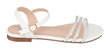 Sanga White Flat Sandals