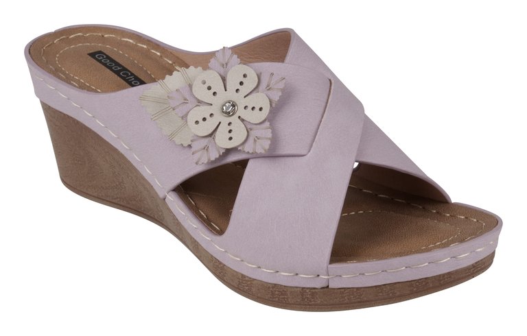 Selly Lilac Wedge Sandal - Lilac