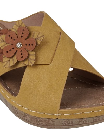 GC SHOES Selly Yellow Wedge Sandal product