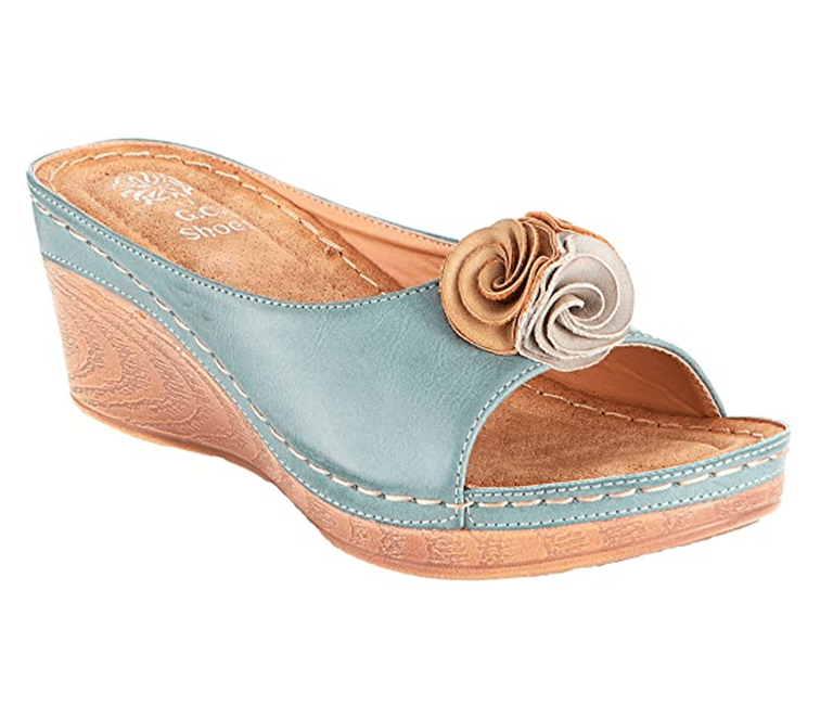 Sydney Blue Wedge Sandals - Blue