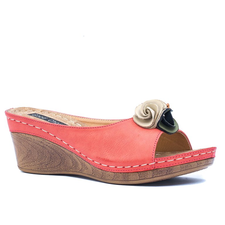 Sydney Coral Wedge Sandals - Coral