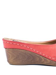 Sydney Coral Wedge Sandals