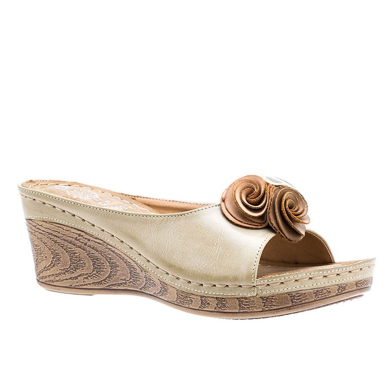 Sydney Natural Wedge Sandals - Natural