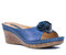 Sydney Navy Wedge Sandals - Navy