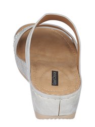 Tera Silver Wedge Sandals