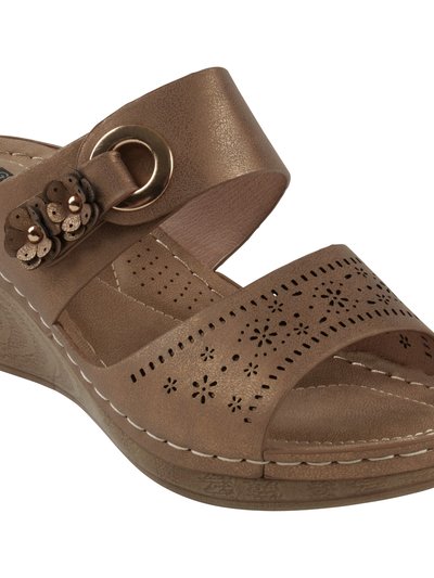 GC SHOES Theresa Bronze Wedge Sandal product