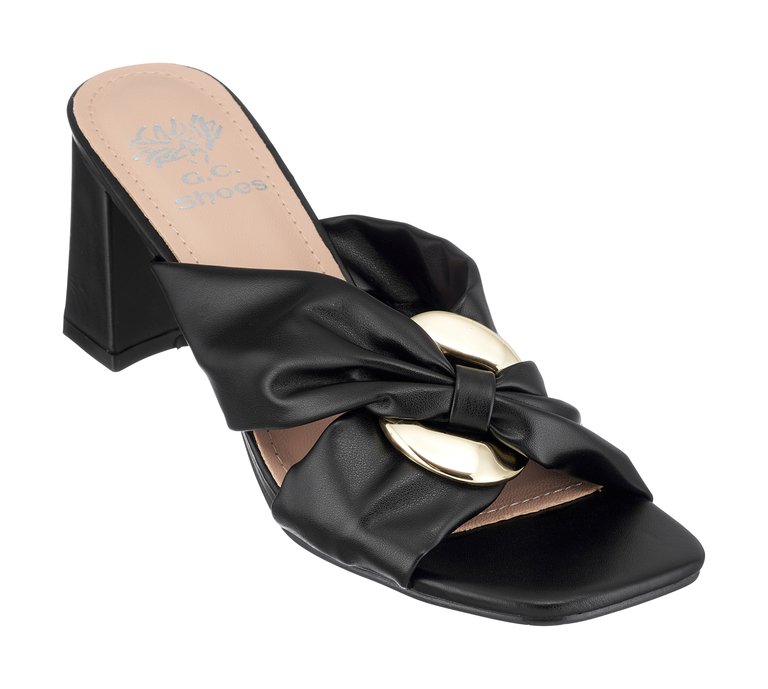 Zane Black Heeled Sandals - Black